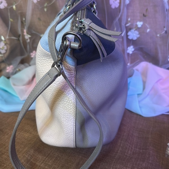 EUC Tory Burch Thea Patchwork All Leather Satchel Colorblock - Picture 3 of 14